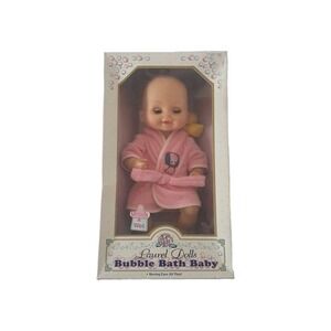 Vintage Cititoy 1990 Laurel Dolls Bubble Bath Baby Moving Eyes Drink & Wet Robe